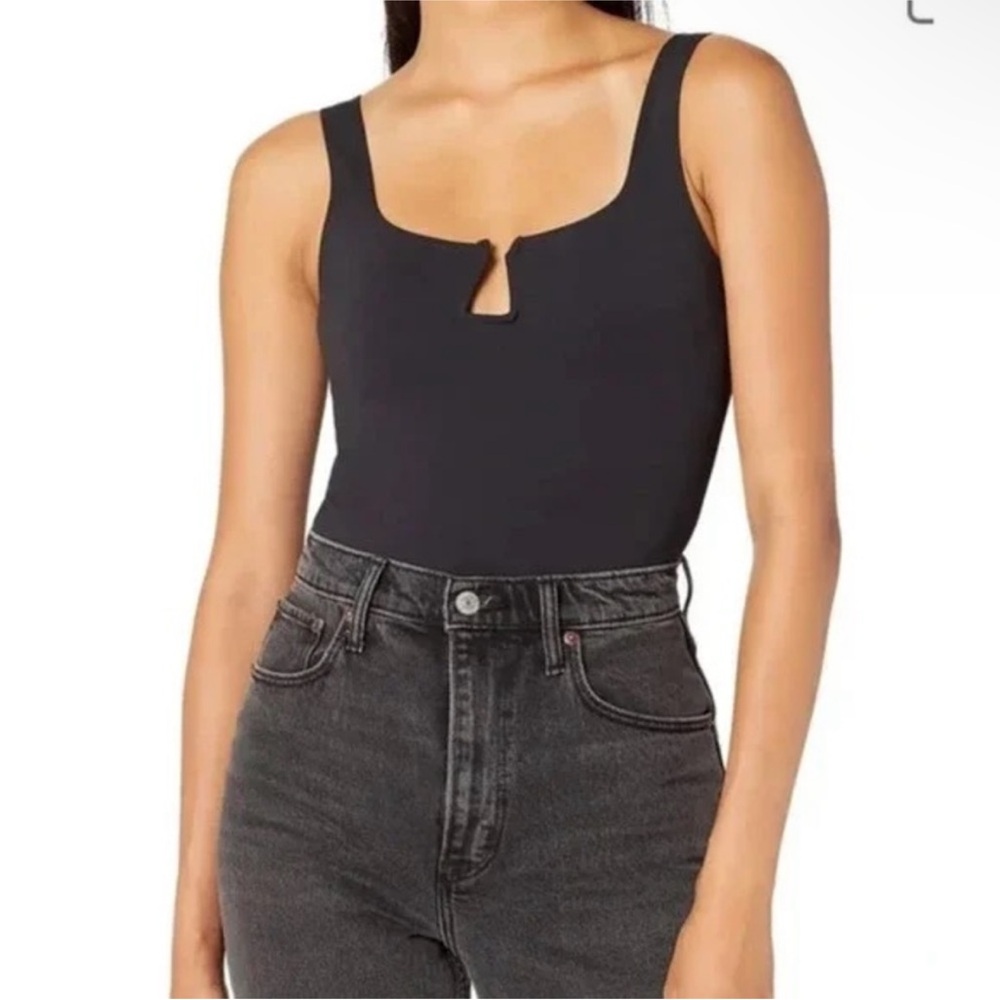 Abercrombie & Fitch - Soft Ponte Notch Black Bodysuit